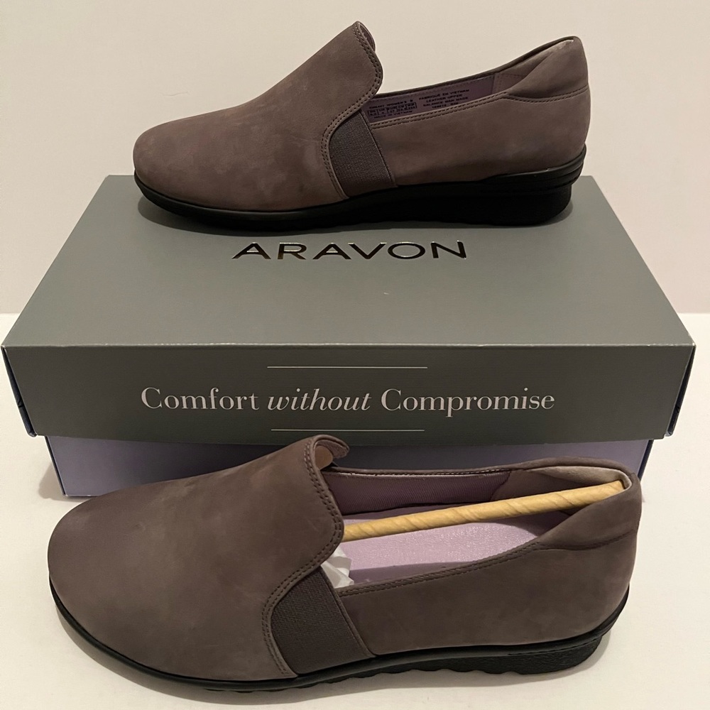 Women’s Aravon Josie Slip on Grey Casual Shoes
